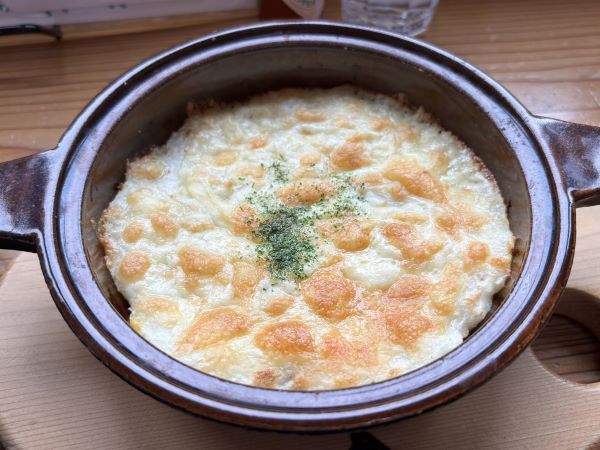 スパイシードライカレーとポテトのグラタン